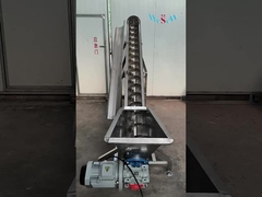 Özel otomatik besleyici için özelleştirilebilir paslanmaz çelik eğimli vida taşıyıcı