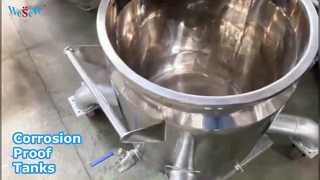 Özel Reaksiyon Kapları Yüksek Kaliteli 500L Depolama Tankları SS304/SS316L Paslanmaz Çelik Depolama Tankları/C