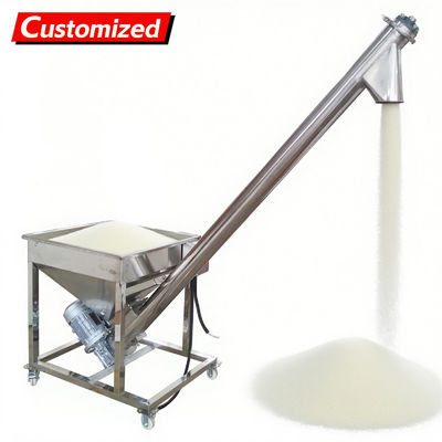 İyi bir fiyat. oem Automatic Screw Powder Feeder Machine Stainless Steel Vibrating Inclined Conveyor Hopper with 4.5'' Diameter Auger Loader for Spices, Resin & Granular Materials 3m³/h Capacity 110V çevrimiçi
