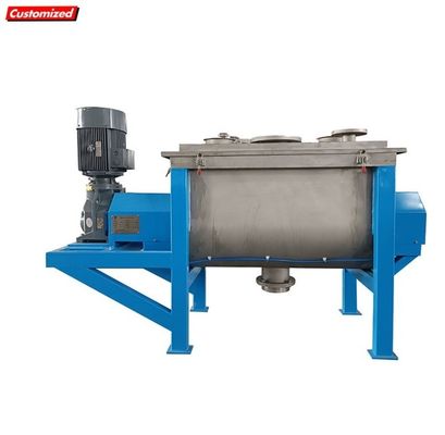 Kalite Etkili toz karıştırma için değişken hız kontrolü ile 1000L Gıda Derecesi Yatay Kurdele Karıştırıcı Fabrika
