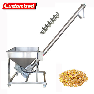 İyi bir fiyat. oem Vertical Spiral Powder Conveyor 1100W Screw Type Automatic Granule‌ Conveyor 1400r/min Stainless Steel Spiral Feeding Machine with 66.93