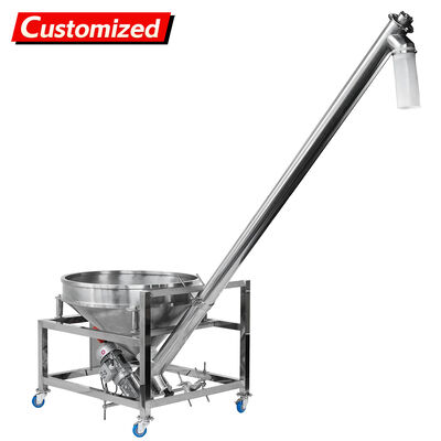 İyi bir fiyat. Custom-designed inclined stainless steel screw conveyor, automatic feeding system for transporting non-free-flowing powdered products such as flour, talcum powder, coffee, milk powder, etc. çevrimiçi