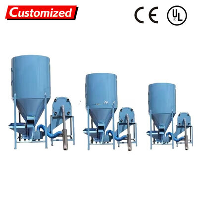 İyi bir fiyat. Kanatlı Hayvan Yemi İşleme İçin Özel 300-2000 Kg/H Yüksek Çıkışlı Dikey Yem Kırıcı Mikser Çevrimiçi